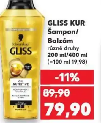 Kaufland GLISS KUR Šampon/ Balzám nabídka