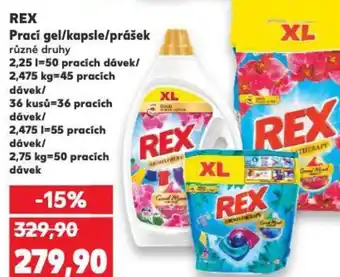 Kaufland REX Prací gel/kapsle/prášek nabídka
