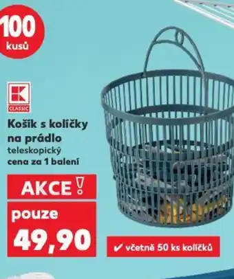Kaufland Košík s količky na prádlo nabídka