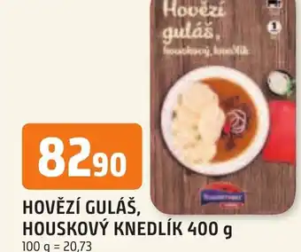 HOVĚZÍ GULÁŠ, HOUSKOVÝ KNEDLÍK 400 g