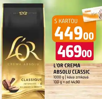 Terno L'OR CREMA ABSOLU CLASSIC nabídka