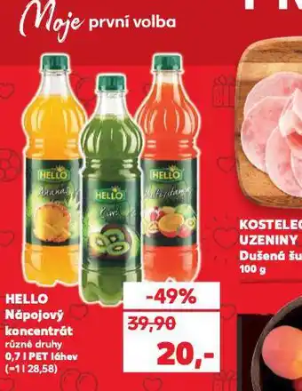 Kaufland Hello nápojový koncentrát nabídka