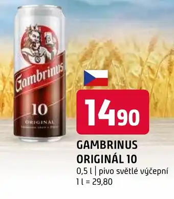 Terno GAMBRINUS ORIGINÁL 10 0.5L nabídka