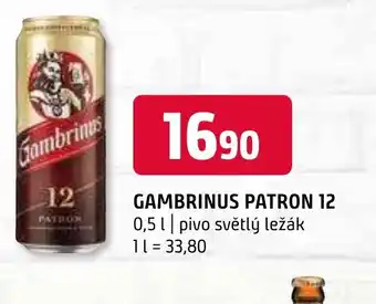 Terno GAMBRINUS PATRON 12 0.5L nabídka