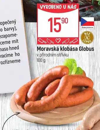 Globus Moravská klobása Globus nabídka