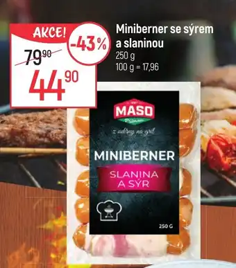 Miniberner se sýrem a slaninou
