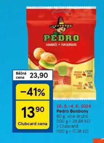Tesco Pedro bonbony nabídka