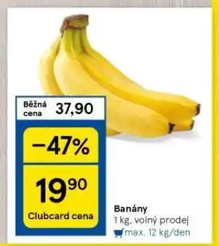 Tesco Banány nabídka