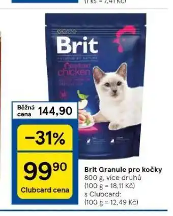 Tesco Brit granule pro kočky nabídka