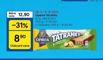 Tesco Opavia tatranky nabídka