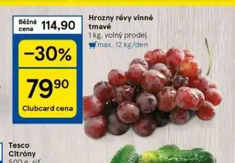 Tesco Hrozny révy vinné tmavé nabídka