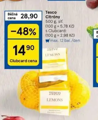 Tesco Citrony nabídka