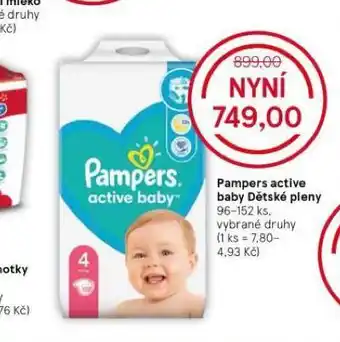 Tesco Pampers dětské plenky nabídka