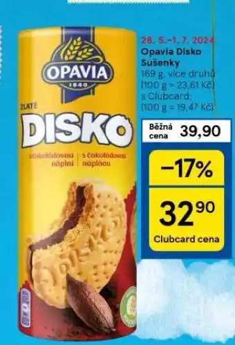 Tesco Opavia disko sušenky nabídka