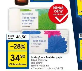 Tesco Springforce toaletní papír nabídka