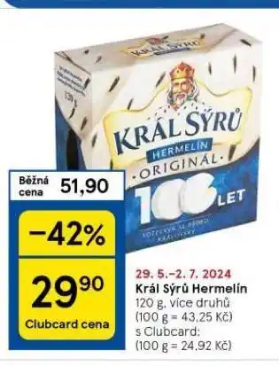 Tesco Král sýrů hermelín nabídka