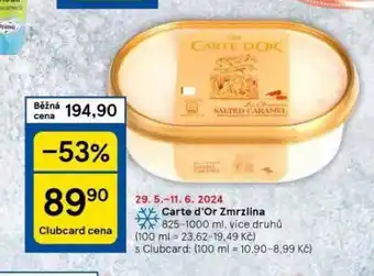 Tesco Zmrzlina carte d'or nabídka