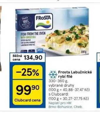 Tesco Frosta labužnické rybí filé nabídka