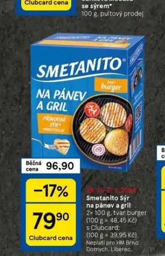 Tesco Smetanito sýr na pánev a gril nabídka