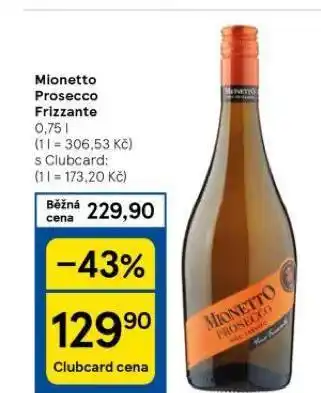 Tesco Mionetto prosecco frizzante nabídka