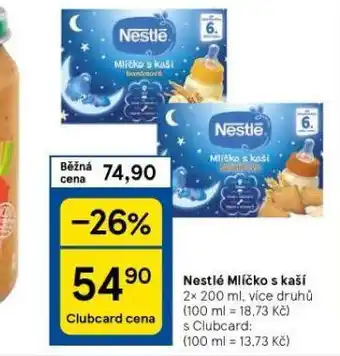 Tesco Nestlé mlíčko s kaší nabídka