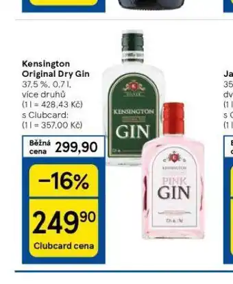 Tesco Kensington original dry gin nabídka