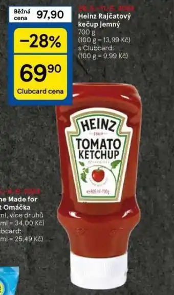 Tesco Heinz kečup nabídka