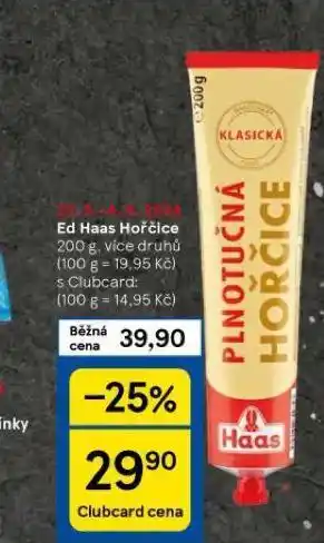 Tesco Ed haas hořčice nabídka
