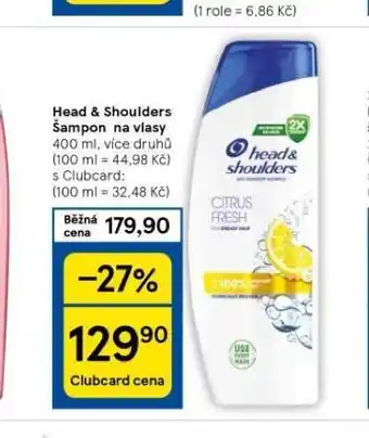 Tesco Head & shoulders šampon na vlasy nabídka