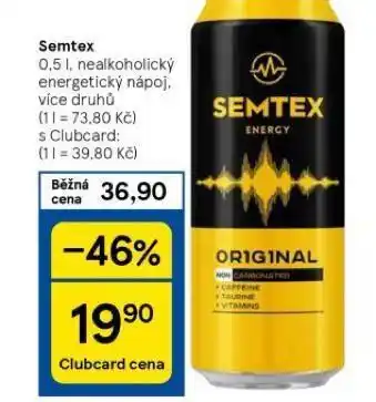 Tesco Semtex energy drink nabídka