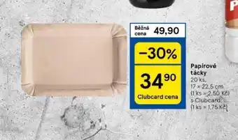 Tesco Papírové tácky nabídka