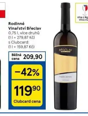 Tesco Rodinné vinařství břeclav nabídka