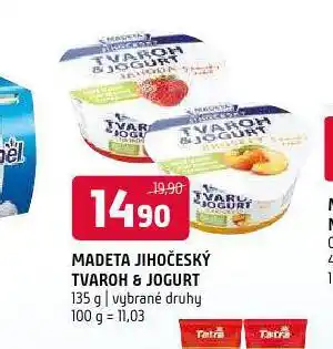 Terno Madeta jihočeský tvaroh & jogurt nabídka