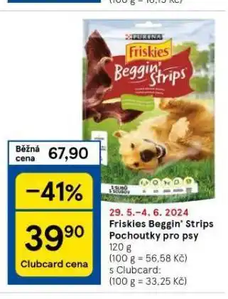 Tesco Friskies pochoutky pro psy nabídka