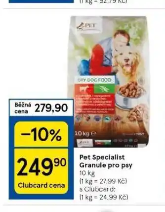 Tesco Pet specialist granule pro psy nabídka