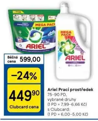 Tesco Ariel prací prostředek nabídka