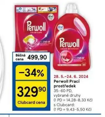 Tesco Perwoll prací prostředek nabídka