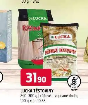 Terno Lucka těstoviny nabídka