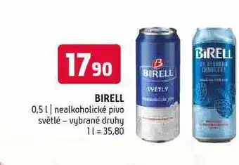 Terno Birell nealkoholické pivo nabídka