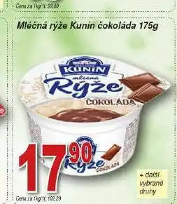 Hruška Kunín mléčná rýže nabídka