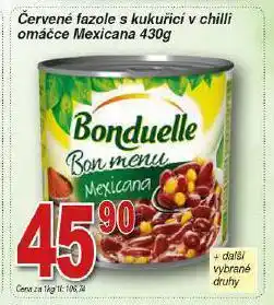Hruška Bonduelle bon menu nabídka