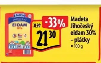 Albert Madeta Jihočeský eidam 30% - plátky nabídka