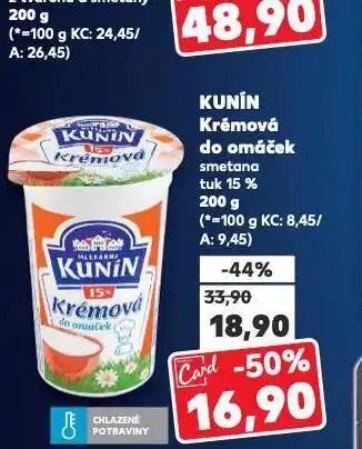 Kaufland Kunín krémová do omáček nabídka