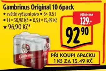 Albert Gambrinus Original 10 6pack nabídka