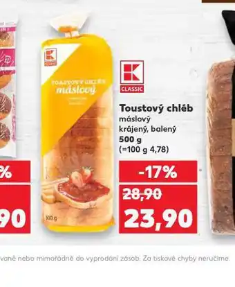 Kaufland Toustový chléb máslový nabídka