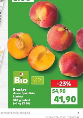 Kaufland Broskve nabídka
