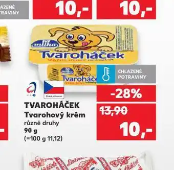 Kaufland Tvaroháček tvarohový krém nabídka