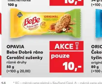 Kaufland Opavia bebe dobré ráno cereální sušenky nabídka