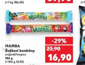 Kaufland Mamba žvýkací bonbóny nabídka