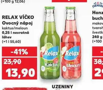 Kaufland Relax víčko ovocný nápoj nabídka